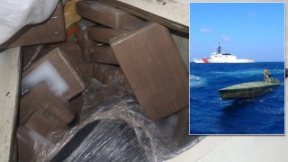 Coast Guard crews from Alameda-based cutters seized thousands of pounds of cocaine (pictured) during recent operations in the eastern Pacific Ocean.