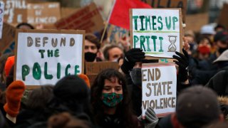 Britain Woman Slain protest