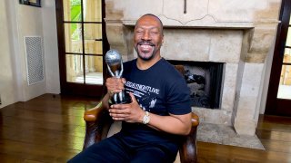 UNSPECIFIED - MARCH 27: In this screengrab, Eddie Murphy accepts the Hall of Fame Award during the 52nd NAACP Image Awards on March 27, 2021.