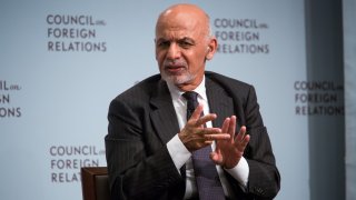 Ashraf Ghani, Afghanistan's president, speaks at the Council on Foreign Relations in New York, U.S., on Thursday, Sept. 21, 2017. President Ghani will discuss the challenges facing Afghanistan, including its fight against terror groups and his country's relationship with the United States.