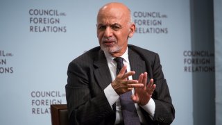 Ashraf Ghani, Afghanistan's president, speaks at the Council on Foreign Relations in New York, U.S., on Thursday, Sept. 21, 2017. President Ghani will discuss the challenges facing Afghanistan, including its fight against terror groups and his country's relationship with the United States.