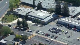 Police at El Dorado Middle School in Concord.