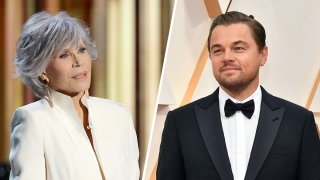 Jane Fonda (left) and Leonardo DiCaprio (right)