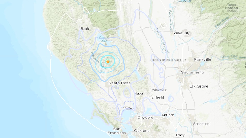 Preliminary 4.2 Magnitude Earthquake Strikes In Northern Sonoma County ...