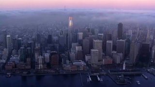 Aerial view of San Francisco's skyline.