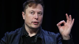 Elon Musk, founder and chief engineer of SpaceX speaks at the 2020 Satellite Conference and Exhibition March 9, 2020 in Washington, DC. Musk answered a range of questions relating to SpaceX projects during his appearance at the conference.