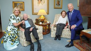 (L-R)Jill Biden, Jimmy Carter, Rosalyn Carter and Joe Biden