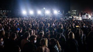 Indochine Performs For The "Ambition Live Again" Test Concert At AccorHotels Arena In Paris