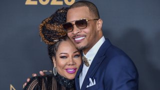 Tameka "Tiny" Cottle and T.I. attend the 51st NAACP Image Awards at the Pasadena Civic Auditorium in Pasadena, California.