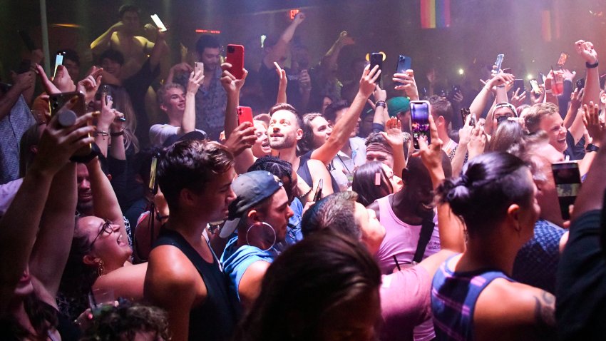 A scene inside the Abbey bar in West Hollywood.