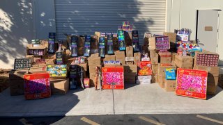 Illegal fireworks seized in the Bay Area.