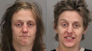 Allycia Kelley in January (left) and in April.