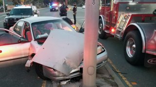 A suspected DUI crash involving a mother and two kids on June 9 in San Bruno. (June 17, 2021)