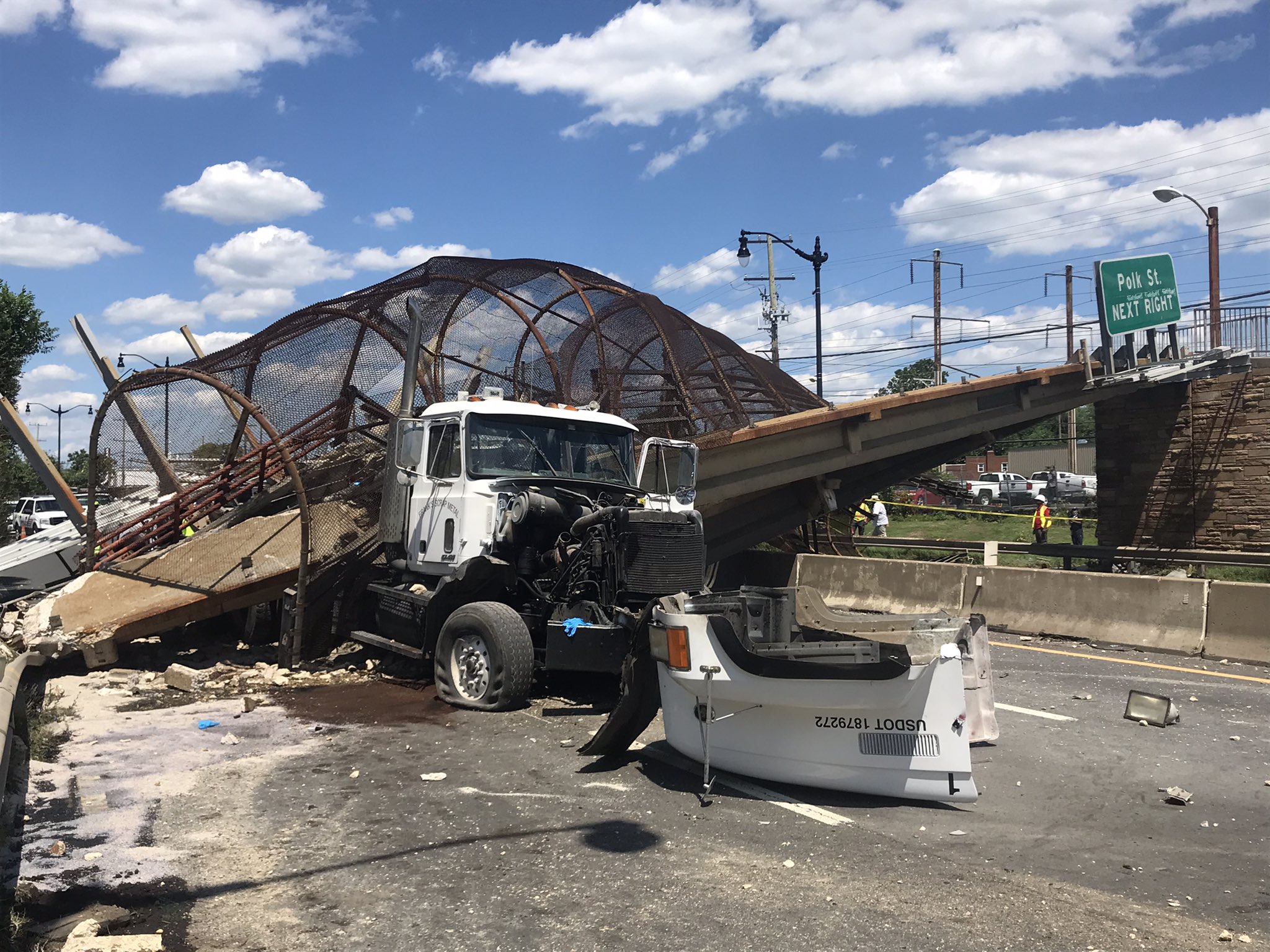 See The DC 295 Pedestrian Bridge Collapse That Left 5 Hurt NBC Bay Area   Tuss Bridge Collapse 