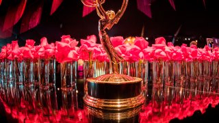 An Emmy statue at the 71st Emmy Awards Governors Ball press preview at LA Live in Los Angeles, California on September 12, 2019.