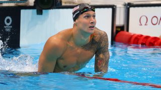 Caeleb Dressel closed out a perfect three-for-three performance in individual events at the Tokyo Olympics with a gold medal in the men's 50 freestyle.