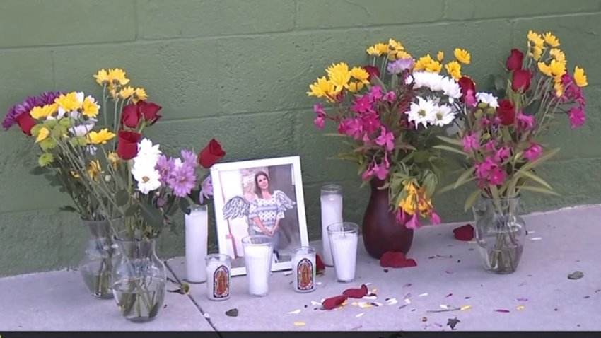 A memorial to Raquel Spohn Wehber was set up at the site of her killing.