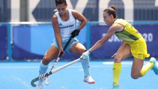 Savannah Fitzpatrick scored one of two Australia goals in a win over Argentina
