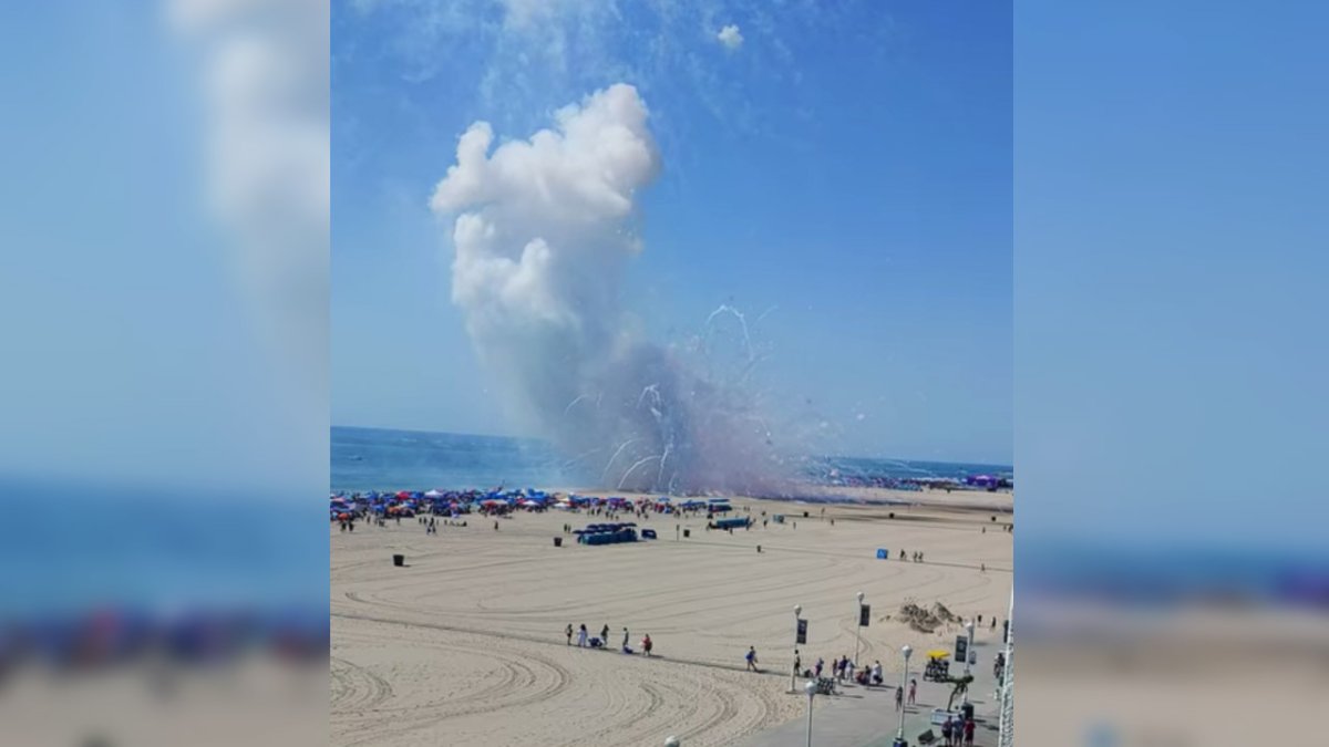 Fireworks Explode on Ocean City Beach NBC Bay Area