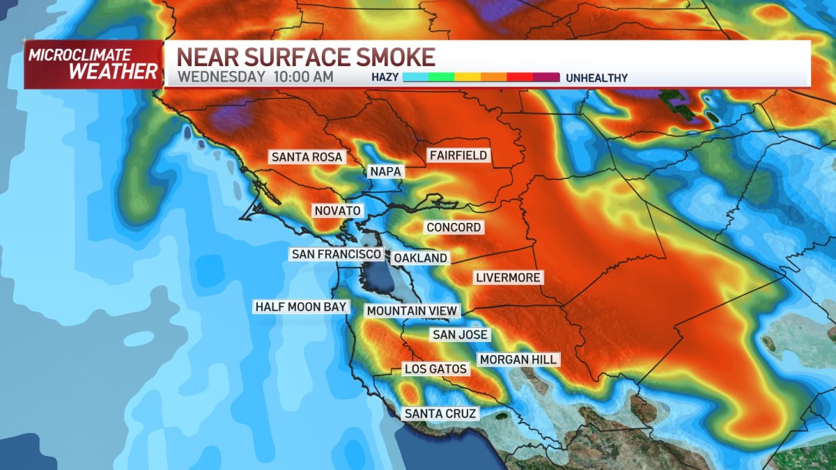 Jeff’s Forecast: Red Flag Warning and Smoke – NBC Bay Area