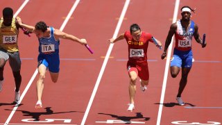 The U.S. men’s 4x400m relay team finished sixth in the preliminary heat, failing to qualify for the final.