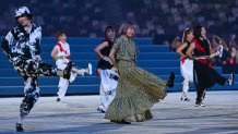 Performers dance during the closing ceremony of the Tokyo Olympic Games, at the Olympic Stadium, in Tokyo, on Aug. 8, 2021.