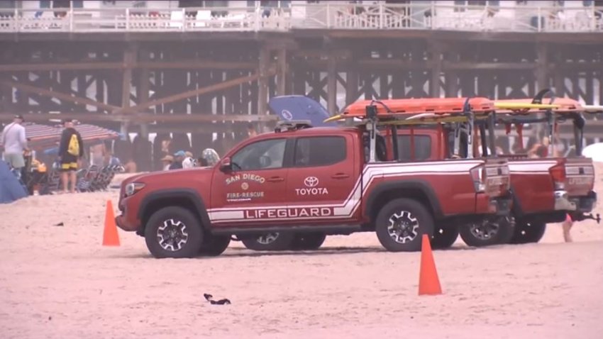 Lifeguard vehicle at Pacific Beach in San Diego