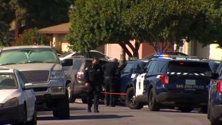 Police investigate a shooting in San Jose.