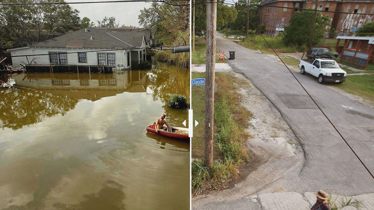 hurricane katrina before during and after