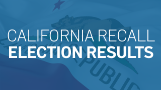 Photo illo that says "California Recall Election Results"