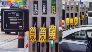 Texaco gas station in central London