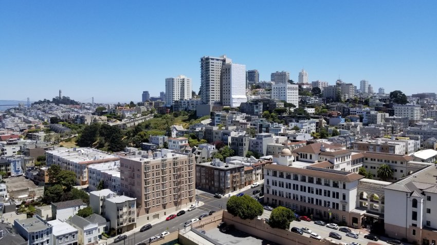 Aerial view of downtown San Francisco.