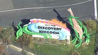 Six Flags Discovery Kingdom sign.