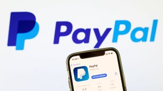 The PayPal app shown on an iPhone.