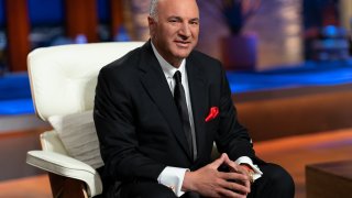 Kevin O’Leary on the set of Shark Tank.