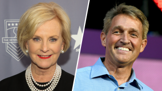 Cindy McCain (left) and Jeff Flake (right)