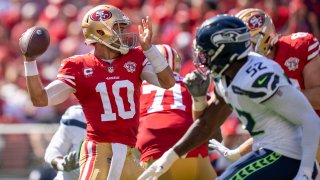 Jimmy Garoppolo could be ready to start for the 49ers on Sunday according to Kyle Shanahan.
