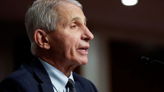 White House Chief Medical Adviser Anthony Fauci gives his opening statement before the Senate Health, Education, Labor and Pensions hearing on “Next Steps: The Road Ahead for the COVID-19 Response” on Capitol Hill in Washington, November 4, 2021.