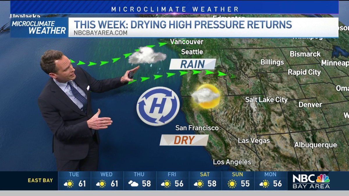 Jeff’s Forecast: Chilly Morning As Drying Trend Returns – NBC Bay Area