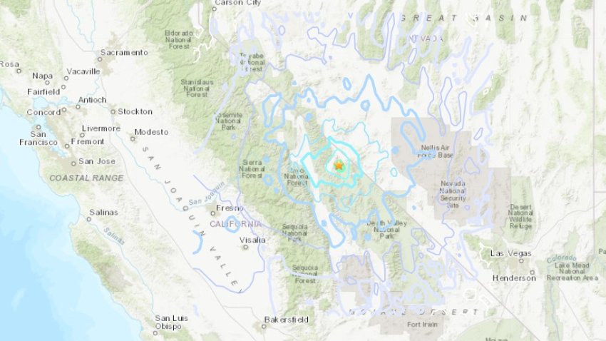 Usgs Earthquake Map California Nevada Preliminary 4 8 Magnitude Earthquake Strikes On California Nevada Border Nbc Bay Area