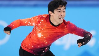 Nathan Chen skates during the Men Single Skating Free Skating