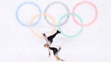 Ashley Cain-Gribble and Timothy Leduc of Team United States skate during the Pair Skating Free Skating at the 2022 Winter Olympic Games, Feb. 19, 2022, in Beijing, China.