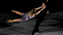 Madison Hubbell and Zachary Donohue of Team United States skate during the Figure Skating Gala Exhibition on day 16 of the 2022 Winter Olympics at Capital Indoor Stadium on Feb. 20, 2022, in Beijing, China.