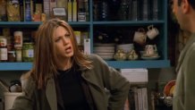Rachel is not happy with Ross during a fight.