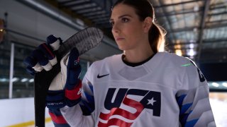 Hilary Knight in a hockey rink