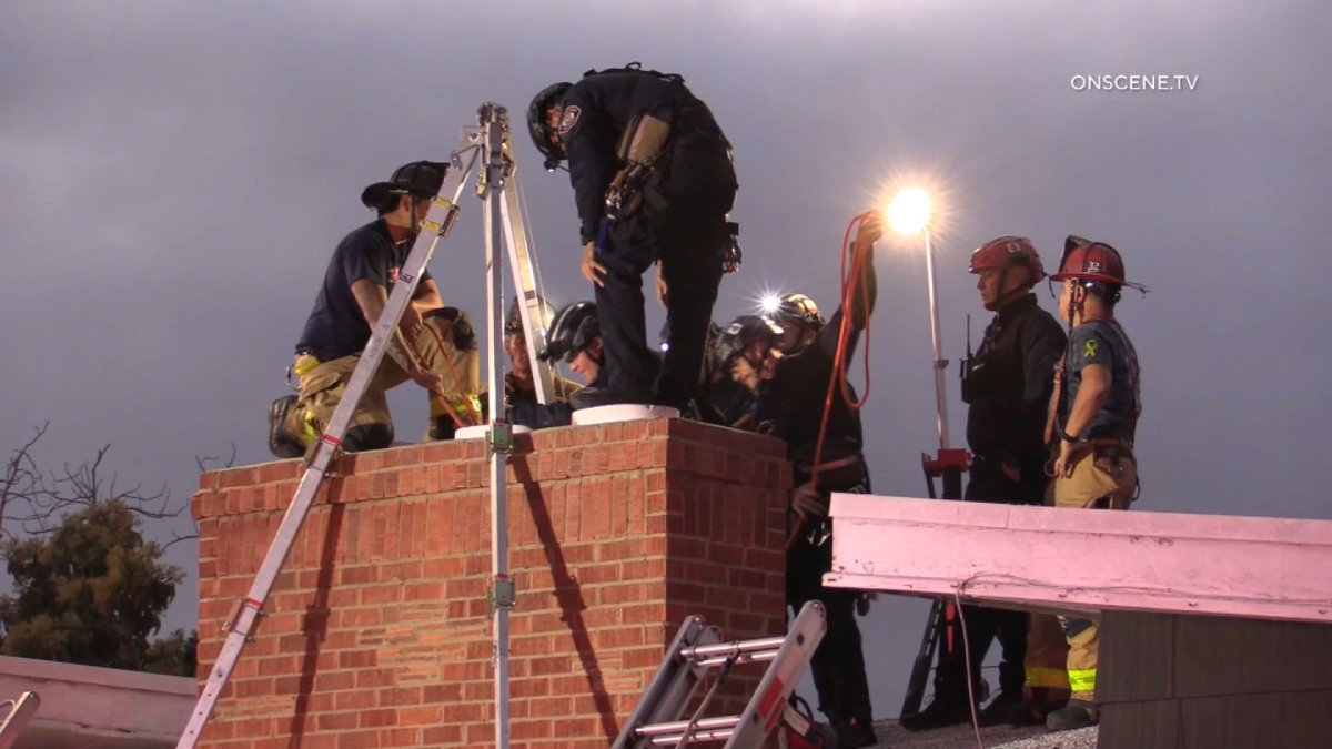 Woman Rescued After Being Stuck Headfirst In a Chimney For Nearly an
