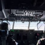 View from the flight deck on the WC-130J.