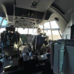 Inside the cockpit of the Hurricane Hunters WC-130J.