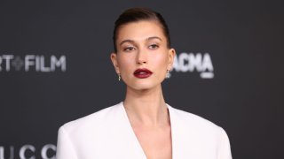 Hailey Bieber attends the 10th Annual LACMA ART+FILM GALA presented by Gucci at Los Angeles County Museum of Art on November 06, 2021 in Los Angeles, California.