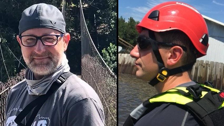 Team Rubicon's Jamie Brown (left) and Jason Allegri